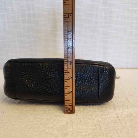 Coach Park Leather Mini Duffle Blk Pebbled Cross Body & Shorter Handle Bag A303 - Picture 14 of 15